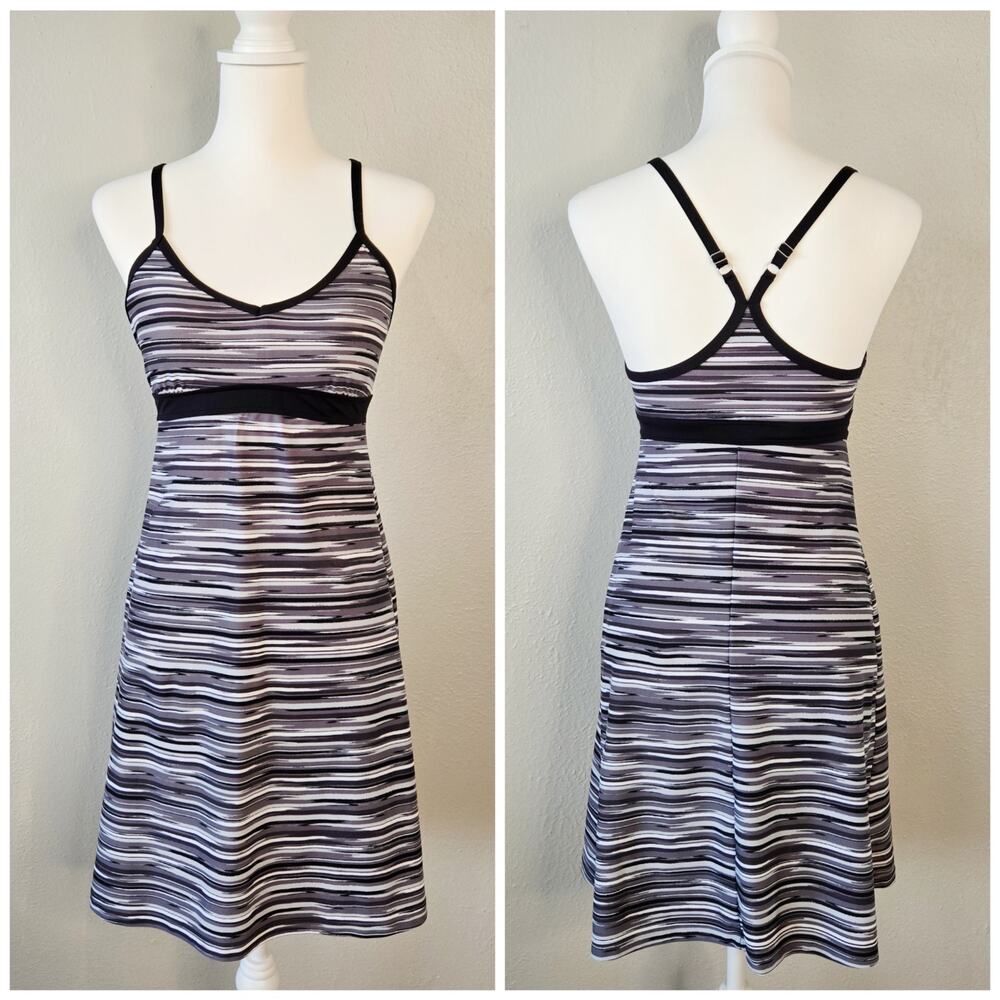 Athleisure Sporty Athletic Mini Tank Dress Black  XS Athleta Moon Shorebreak